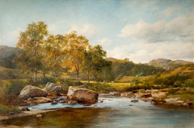 Pierres de gué sur la rivière Llugwy, 1889